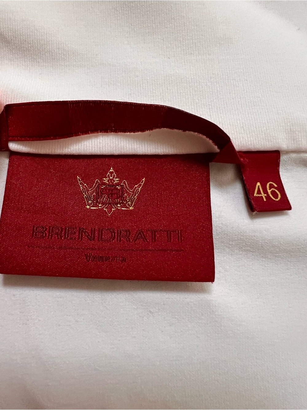 Brendratti Italy 46 White Camel Golf Quarter Zip Riri Crystal Pullover M/L - Picture 3 of 10
